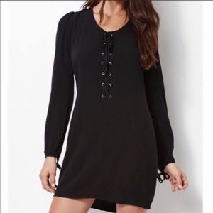 Kendall + Kylie Black Lace Up Dress M NWOT